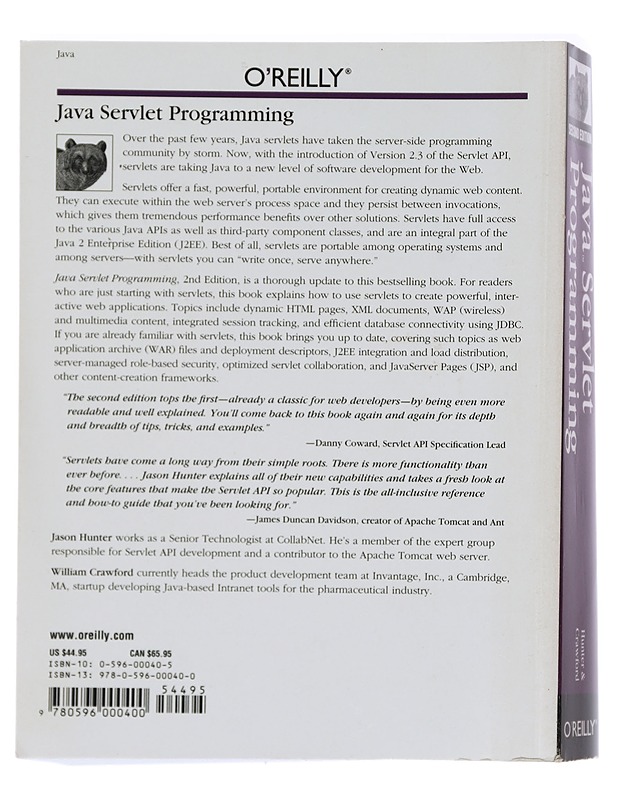Java servlet programming - Hunter, Jason - Tietokirjat ja oppaat - 10105399275 - 1