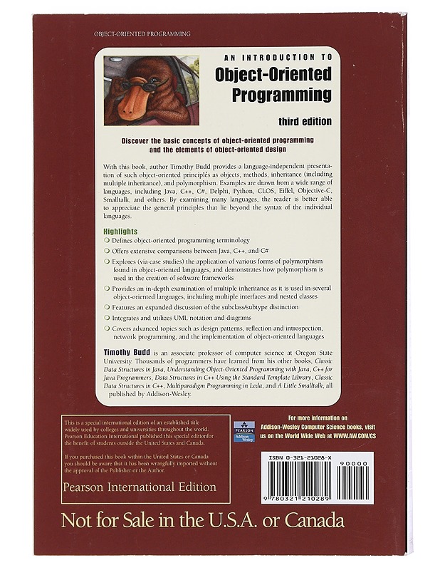 An introduction to object-oriented programming - Timothy A. Budd - Tietokirjat ja oppaat - 10105399282 - 1