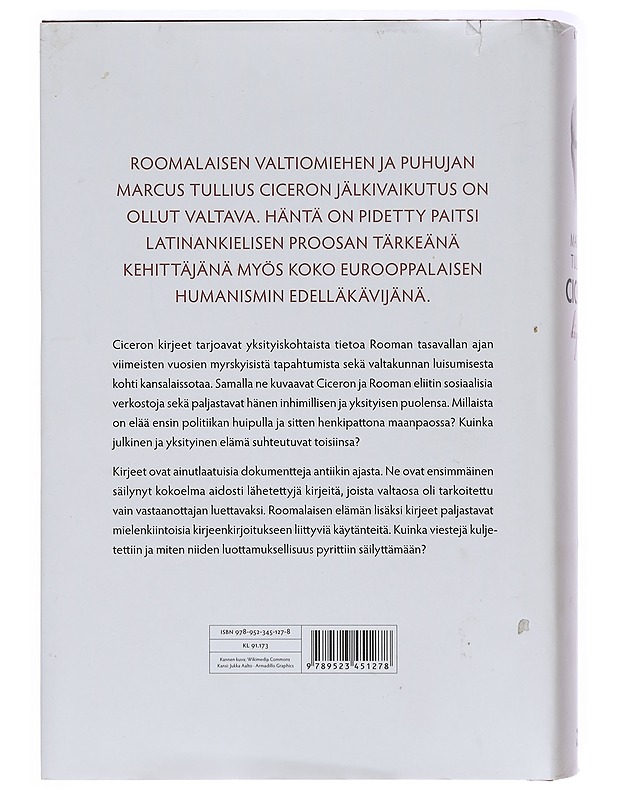 Kirjeitä : vuodet valtiomiehenä - Cicero, Marcus Tullius - Elämäkerrat ja muistelmat - 10105399316 - 1