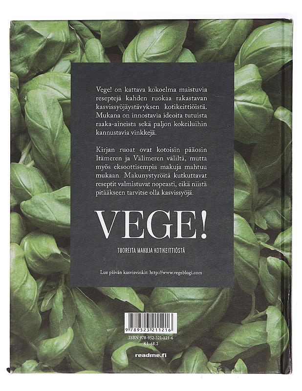Vege! : tuoreita makuja kotikeittiöstä - Nieminen, Alex - Ruokakirjat - 10105399371 - 1