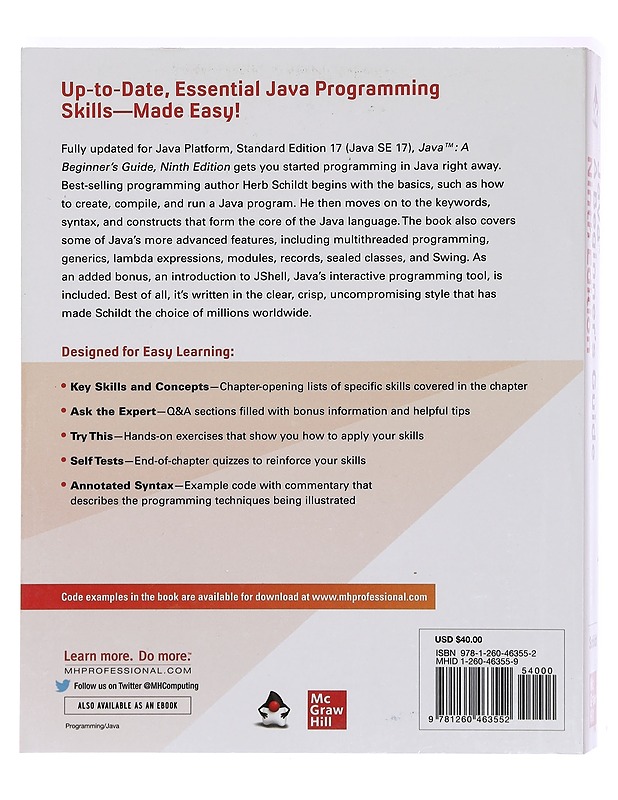 Java: A Beginner's Guide, Ninth Edition - Schildt, Herbert - Tietokirjat ja oppaat - 10105399379 - 1