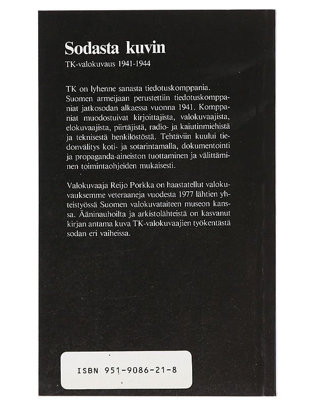 Sodasta kuvin - Porkka, Reijo - Historiakirjat - 10105399405 - 1
