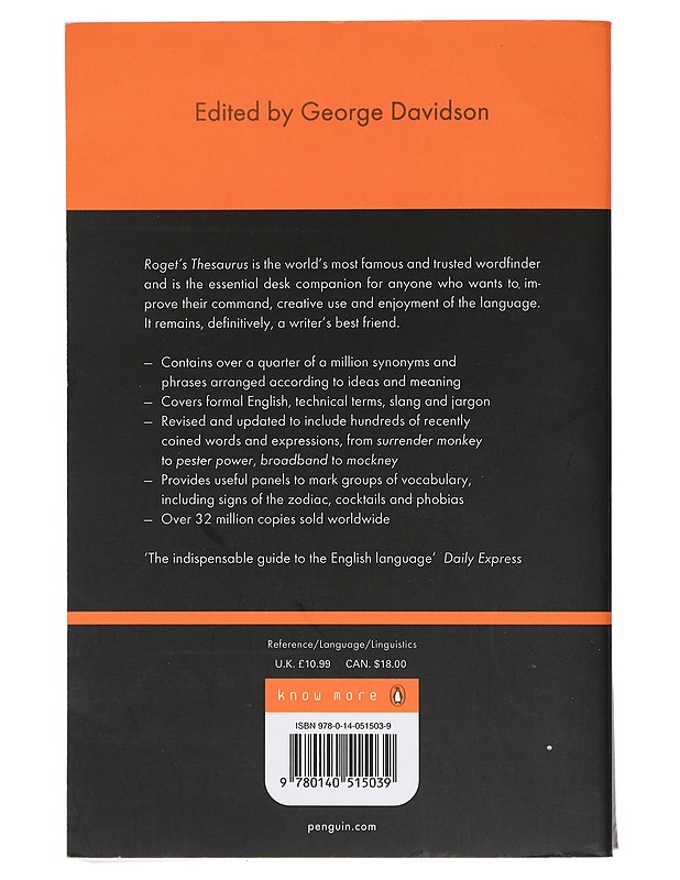 Roget's thesaurus of English words and phrases - Davidson, George - Tietokirjat ja oppaat - 10105399435 - 1