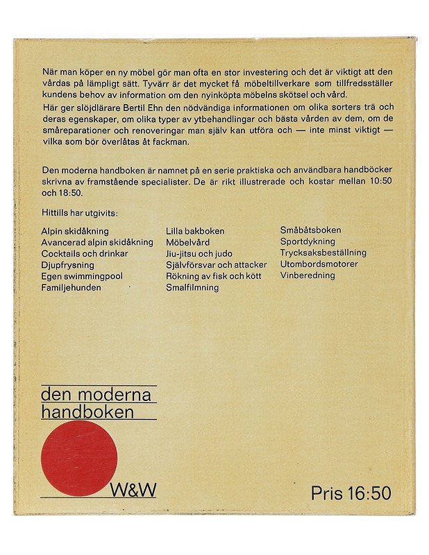 Möbelvård - Bertil Ehn - Harrastekirjat - 10105399499 - 1