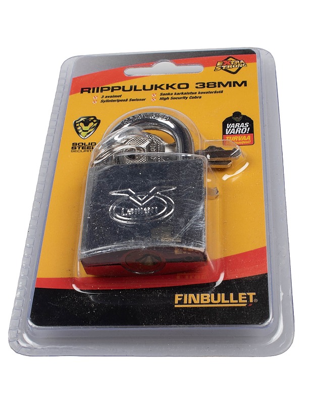 FINBULLET Riippulukko, 38mm - Muut urheiluvälineet ja vapaa-aika - 10105399699 - 0