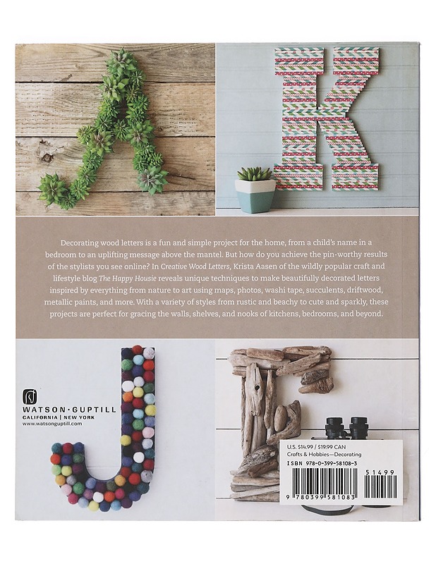 Creative Wood Letters - Krista Aasen - Kirja lahjaksi - 10105399916 - 1