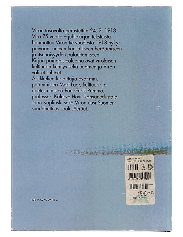 Viro 75 -juhlakirja - Päiväsaari, Harri - Historiakirjat - 10105399917 - 1