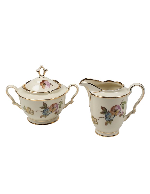 KOBENHAVNS PORCELLAINS MALERI kahviastiasto kahdelle, 8 osaa - Mukit ja kahvikupit - 10105399990 - 2