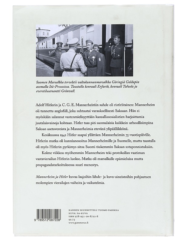 Mannerheim ja Hitler - Jukka Partanen - Historiakirjat - 10105400019 - 1