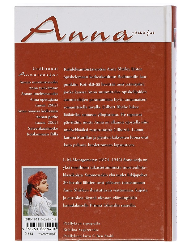 Annan unelmavuodet - Montgomery, L. M. - Nuorten kirjat - 10105400049 - 1