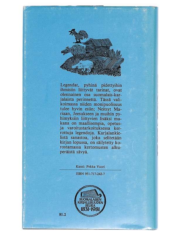 LEGENDAT : KANSANKERTOMUKSIA SUOMESTA JA KARJALASTA - JÄRVINEN, IRMA-RIITTA - Romaanit ja novellit - 10105400085 - 1