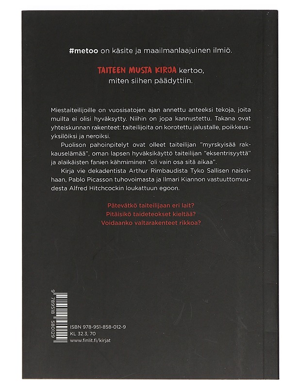 Taiteen musta kirja : miesten mielivallan historiaa - Arla Kanerva - Taide- ja kulttuurikirjat - 10105400090 - 1