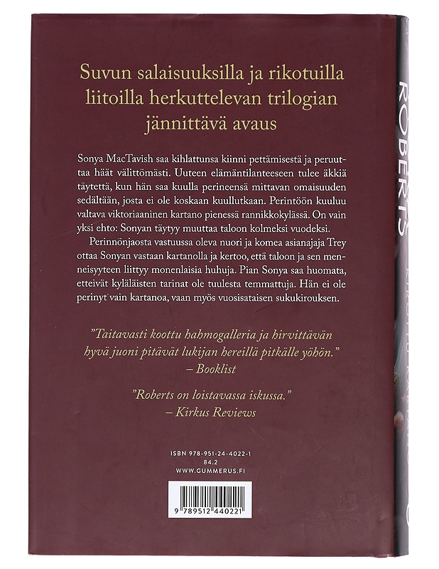 Kirottu kartano - Roberts, Nora - Romaanit ja novellit - 10105400120 - 1