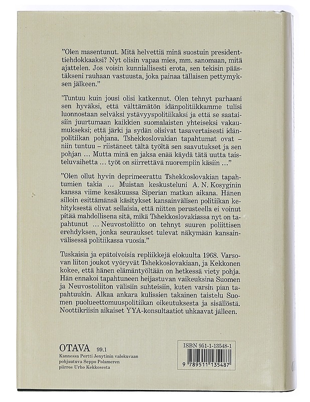 Urho Kekkonen Taistelu puolueettomuudesta -Suomi, Juhani  - Elämäkerrat ja muistelmat - 10105400146 - 1