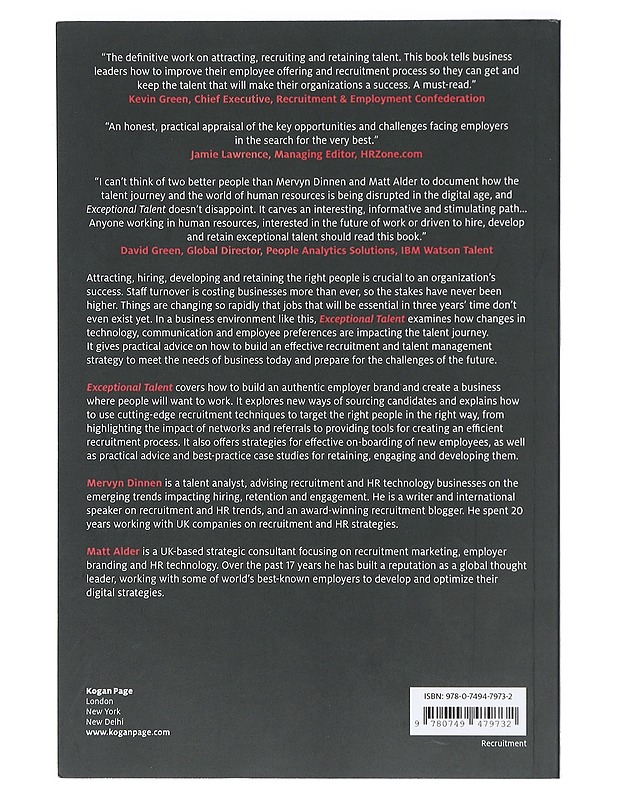 Exceptional talent : how to attract, acquire and retain the very best employees - Dinnen, Mervyn - Tietokirjat ja oppaat - 10105400185 - 1