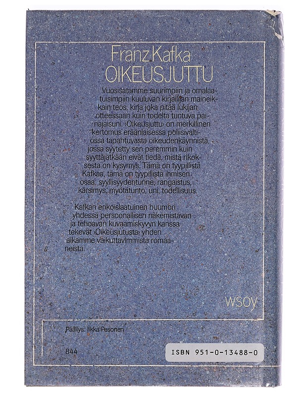 Oikeusjuttu - Kafka, Franz - Romaanit ja novellit - 10105400216 - 1