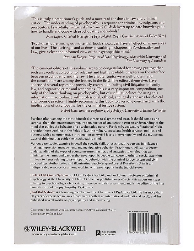 Psychopathy and law : a practitioner's guide - Hakkanen-Nyholm, Helina - Tietokirjat ja oppaat - 10105400221 - 1