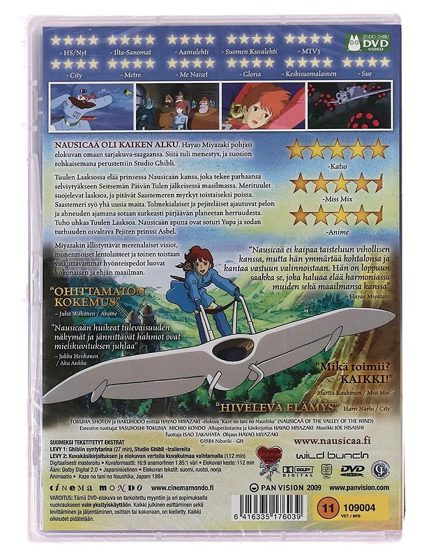 Tuulen Laakson Nausicaä - DVD - DVD-elokuvat - 10105400374 - 1