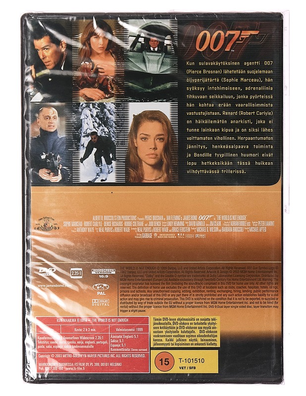 007: Kun Maailma Ei Riitä - DVD - DVD-elokuvat - 10105400379 - 1
