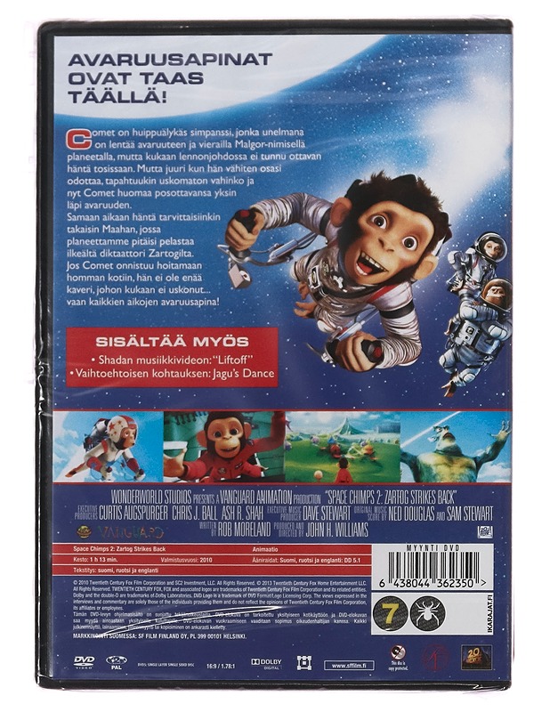 Space chimps 2: Zartogin Vastaisku - DVD - DVD-elokuvat - 10105400404 - 1