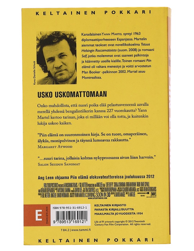 Piin elämä - Martel, Yann - Romaanit ja novellit - 10105400485 - 1