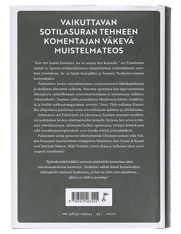Sotilas ja työmies : muistikuvia ja mietteitä - Ari Puheloinen - Elämäkerrat ja muistelmat - 10105400536 - 1