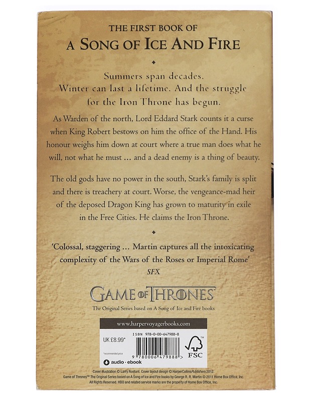 A game of thrones - George R. R. Martin - Fantasia- ja scifi - 10105400537 - 1