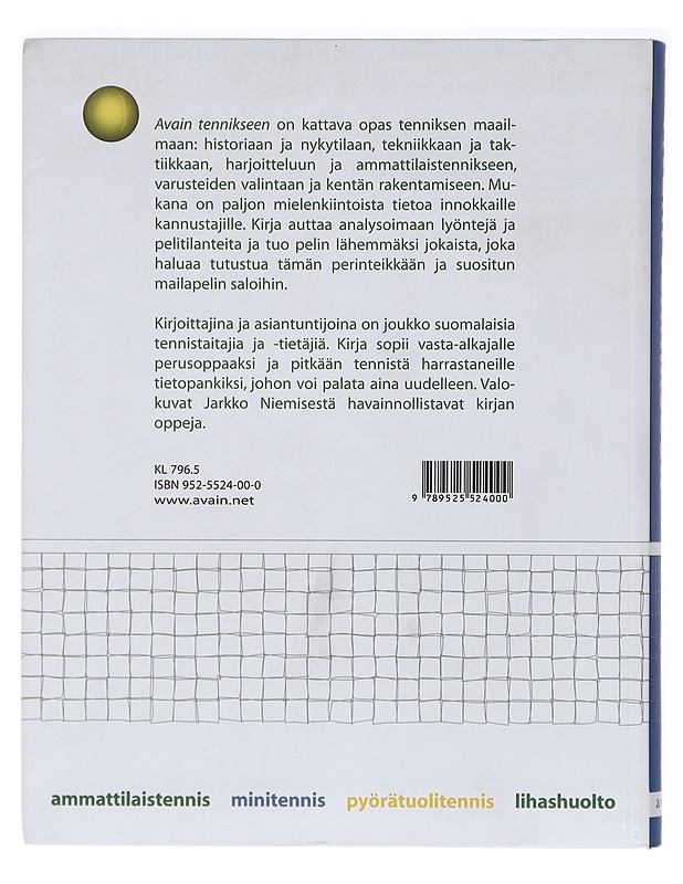 Avain tennikseen - Carlson, Anna-Riikka - Historiakirjat - 10105400672 - 1