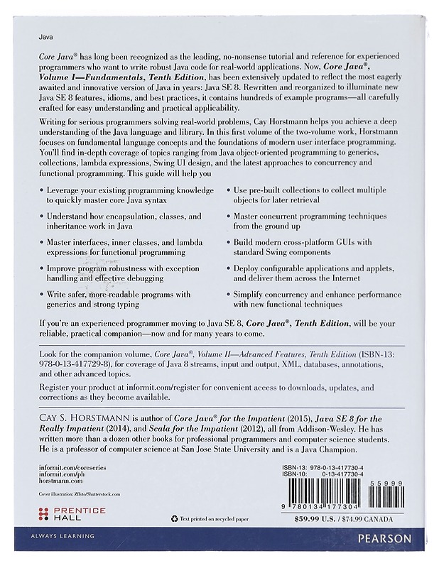 Core Java, Volume 1: Fundamentals - Cay S. Horstmann - Tietokirjat ja oppaat - 10105400693 - 1