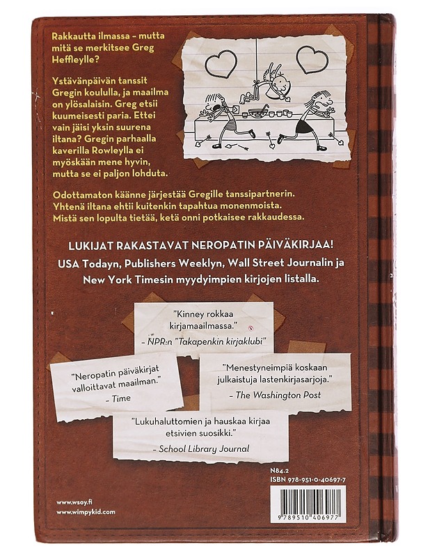 Neropatin päiväkirja kolmas pyörä - Jeff Kinney - Lastenkirjat - 10105400742 - 1