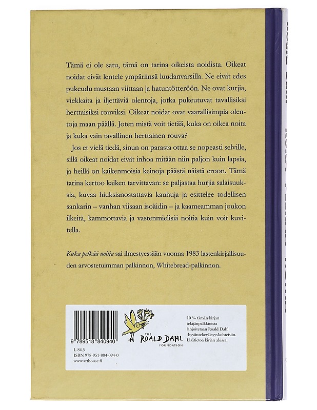 Kuka pelkää noitia - Dahl, Roald - Lastenkirjat - 10105400788 - 1