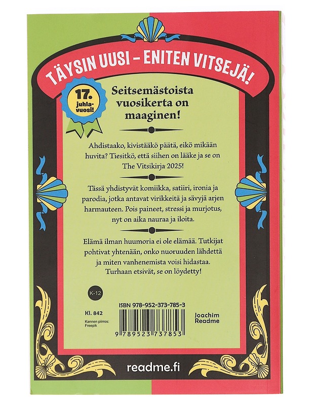 The vitsikirja 2025 - Joachim Readme - Harrastekirjat - 10105400801 - 1