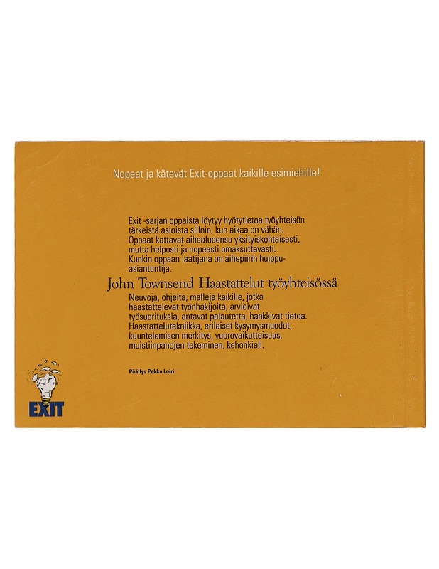 Haastattelut työyhteisössä - John Townsend - Tietokirjat ja oppaat - 10105401023 - 1