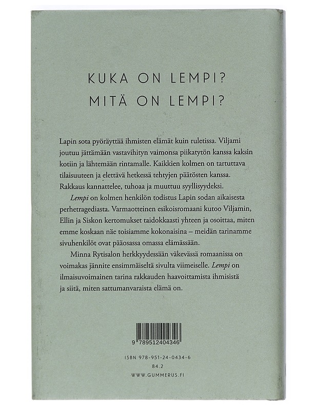 Lempi - Minna Rytisalo - Romaanit ja novellit - 10105401275 - 1
