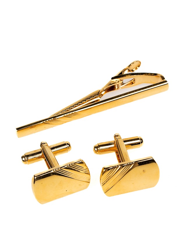 Kullanvärinen solmioneula ja kalvosinnapit - Korut - 10105401373 - 1