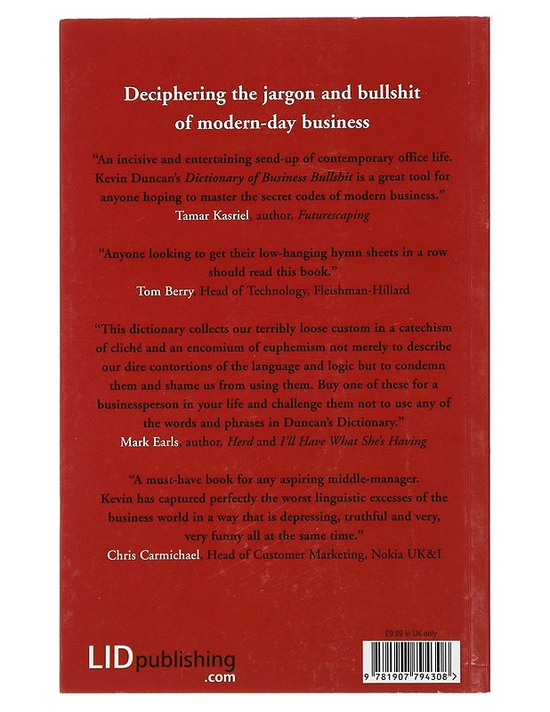 The Dictionary of Business Bullshit, The world's most compherensive collection - Kevin Duncan - Tietokirjat ja oppaat - 10105401476 - 1