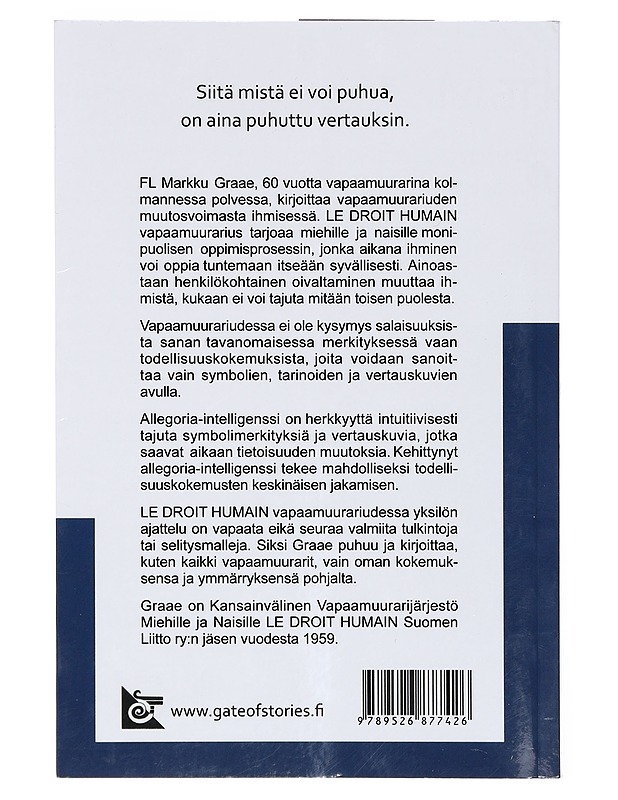 Allegoria-intelligenssi : symbolien ja vertauskuvien opissa - Graae, Markku - Tietokirjat ja oppaat - 10105401510 - 1