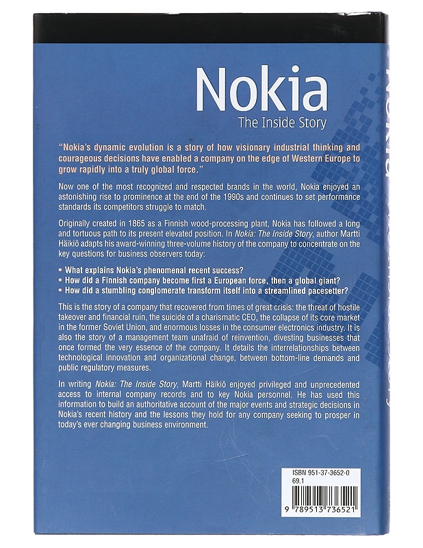 Nokia : the inside story - Häikiö, Martti - Historiakirjat - 10105401575 - 1
