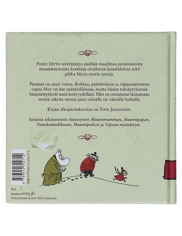 Pikku Myyn mietekirja - Jansson, Tove - Lastenkirjat - 10105401666 - 1