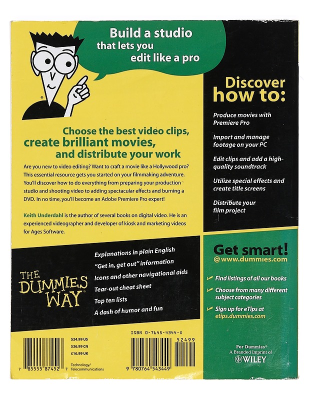 Adobe Premiere Pro for dummies - Underdahl, Keith - Tietokirjat ja oppaat - 10105401720 - 1