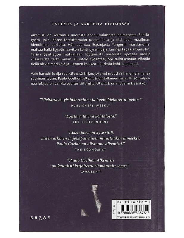 Alkemisti - Coelho, Paulo - Romaanit ja novellit - 10105401778 - 1