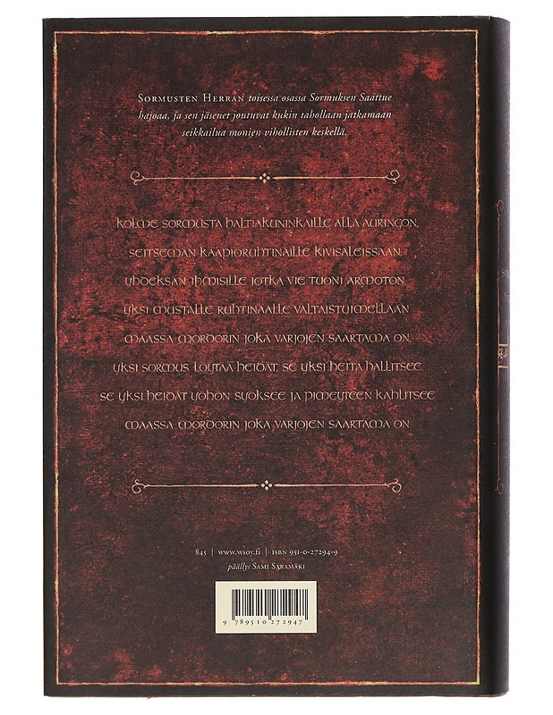 Taru sormusten herrasta. 2, Kaksi tornia - Tolkien, J. R. R. - Fantasia- ja scifi - 10105401821 - 1