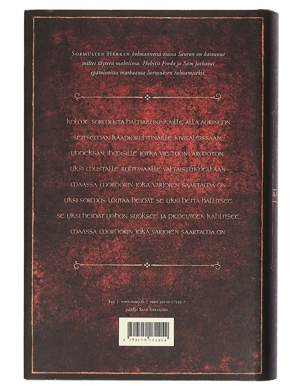 Taru sormusten herrasta. 3, Kuninkaan paluu - Tolkien, J. R. R. - Fantasia- ja scifi - 10105401823 - 1