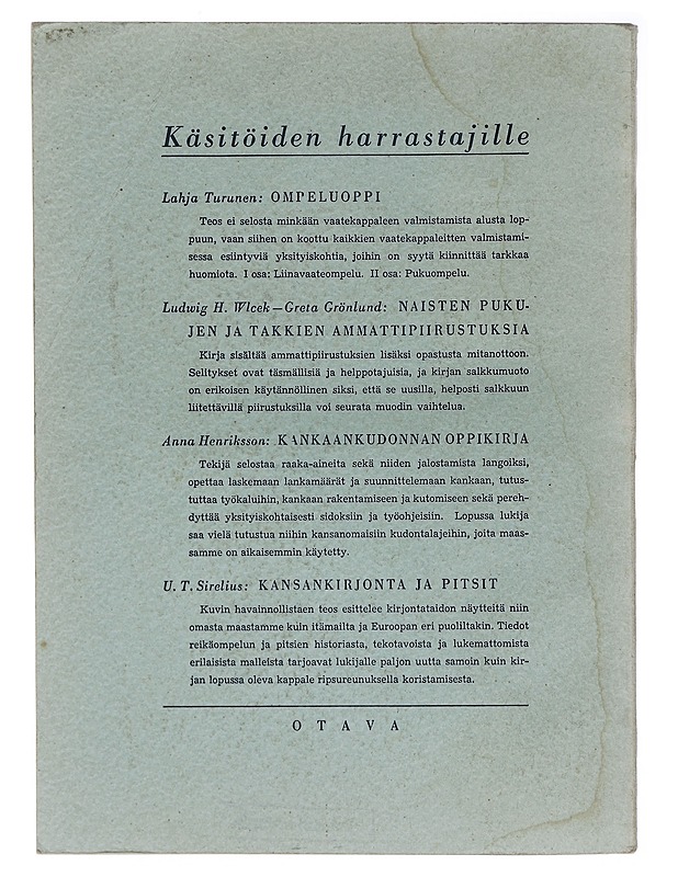 Naisten pukujen peruskaavat ja kuosittelun alkeet - Grönlund, Greta - Tietokirjat ja oppaat - 10105401869 - 1