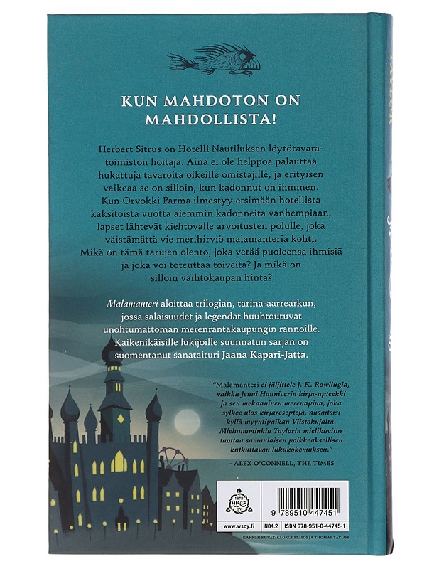 Malamanteri - Taylor, Thomas - Romaanit ja novellit - 10105401882 - 1