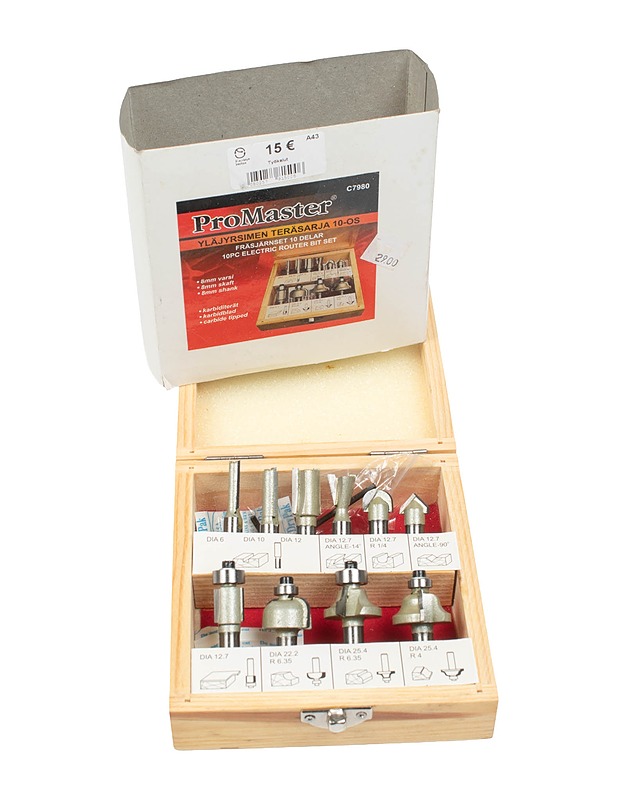 PROMASTER yläjyrsimen teräsarja, 10 osaa - Rakennustarvikkeet - 10105401918 - 0