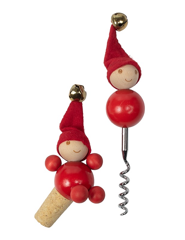 AARIKKA Tonttu korkki ja korkinavaaaja - Joulutuotteet - 10105401993 - 0