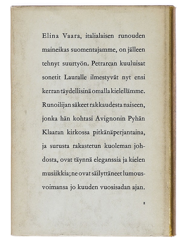 Sonetteja Lauralle - Petrarca, Francesco - Romaanit ja novellit - 10105402025 - 1