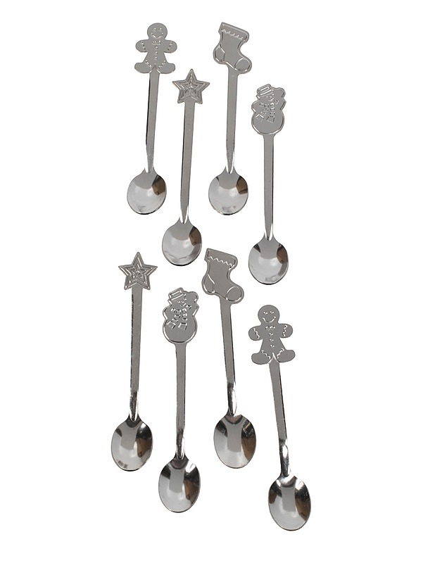 Jouluteemaiset lusikat, 8 kpl - Joulutuotteet - 10105402058 - 0