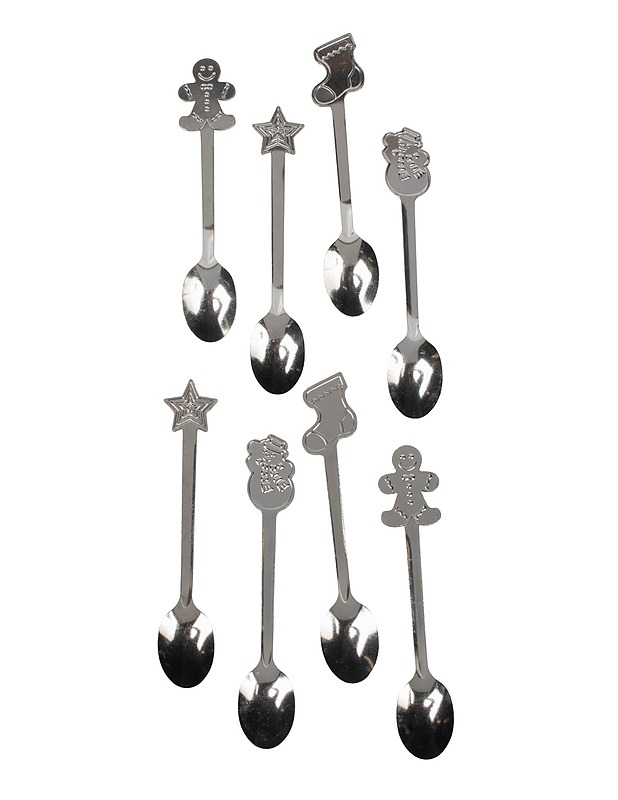 Jouluteemaiset lusikat, 8 kpl - Joulutuotteet - 10105402058 - 1